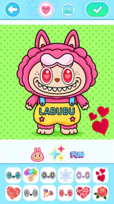 Juego de colorear labubu screenshot