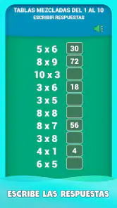 Juego de tablas de multiplicar screenshot
