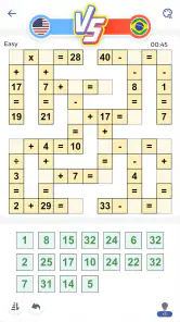 Juego Matemático, Crossmath screenshot