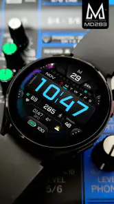MD283 3D Digital watch face screenshot