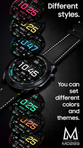 MD283 3D Digital watch face screenshot