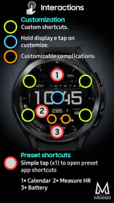 MD283 3D Digital watch face screenshot