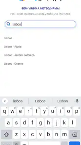 Meteo@IPMA screenshot