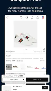 ModeSens: Purchase Assistant screenshot