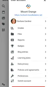 Moodle screenshot