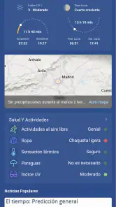 MSN El Tiempo: Previsión, mapa screenshot
