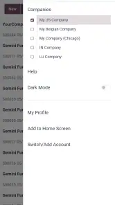 Odoo screenshot
