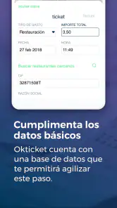 Okticket - Notas de Gastos screenshot