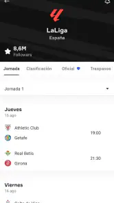OneFootball Resultados en vivo screenshot