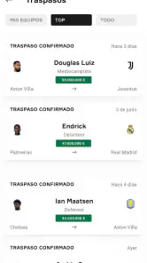 OneFootball Resultados en vivo screenshot