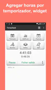 Parte de horas - Horas trabajo screenshot