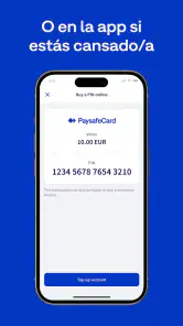 PaysafeCard-sistema de prepago screenshot