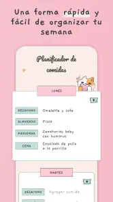 Planificador de menu semanal screenshot