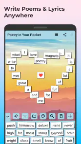 Poetry Magnets: Poems & Lyrics screenshot