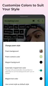Poetry Magnets: Poems & Lyrics screenshot