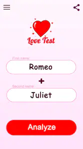 Prueba de amor: Calculadora screenshot