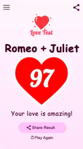 Prueba de amor: Calculadora screenshot