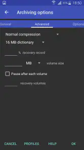RAR screenshot