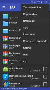 RAR screenshot