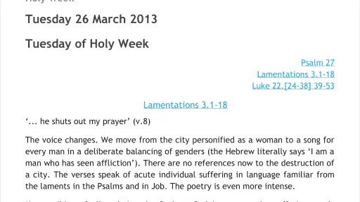 Reflections for Daily Prayer 8