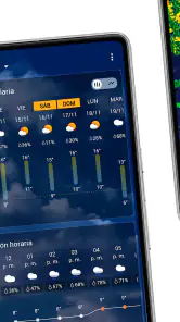 Reloj y clima transparente screenshot