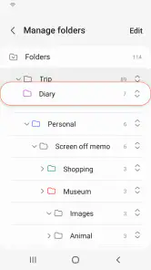 Samsung Notes screenshot