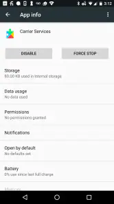 Servicios del operador screenshot