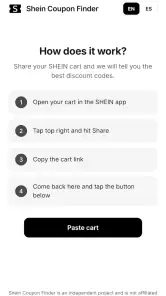 Shein Coupon Finder screenshot