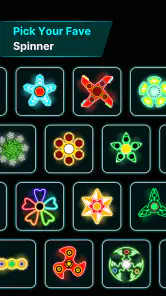 Spinner de dedo: Arte glow screenshot