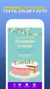 Tarjetas de invitación digital screenshot