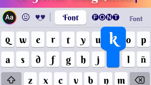 Teclado fonts: Letras y fuente 1
