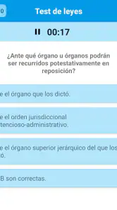 Test de Leyes para oposiciones screenshot