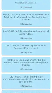 Test de Leyes para oposiciones screenshot