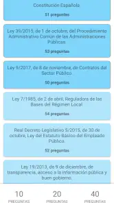 Test de Leyes para oposiciones screenshot