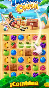 Tropical Crush: Dinero Real screenshot