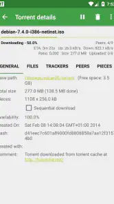 tTorrent screenshot