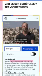 TV5MONDE EDU: aprender screenshot