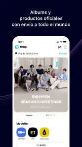 Weverse, Acércate a tu artista screenshot