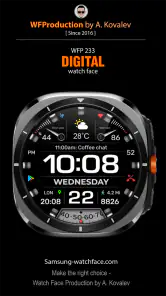 WFP 233 Digital watch face screenshot