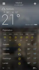 Yahoo Tiempo screenshot