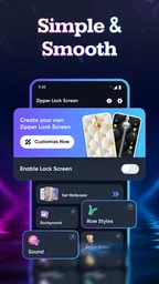 Zipper Lock Screen: Zip Theme 4