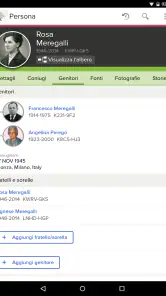 Albero di FamilySearch screenshot