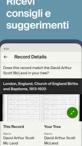 Ancestry: storia familiare screenshot