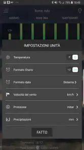 App di previsioni del tempo screenshot