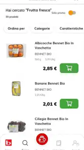 Bennet spesa online screenshot