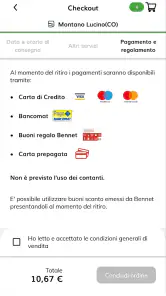 Bennet spesa online screenshot