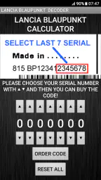 Blaupunkt Lancia Radio Code 2