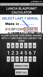 Blaupunkt Lancia Radio Code 3