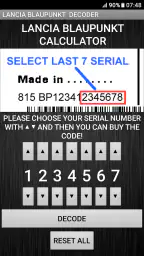 Blaupunkt Lancia Radio Code 5