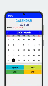 Calendario 2026 screenshot